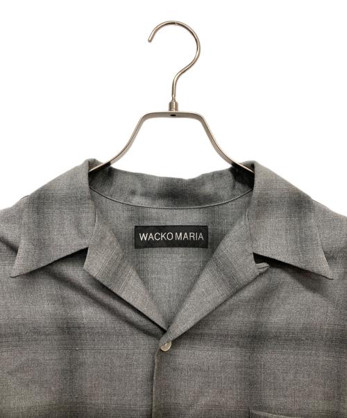 WACKO MARIA（ワコマリア）WACKO MARIA (ワコマリア) OMBRE CHECK OPEN COLLAR SHIRT L/S グレー サイズ:Lの古着・服飾アイテム