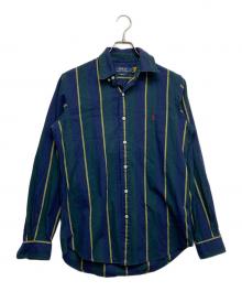 POLO RALPH LAUREN（ポロ・ラルフローレン）の古着「ストライプシャツ」｜グリーン