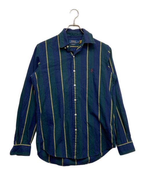 POLO RALPH LAUREN（ポロ・ラルフローレン）POLO RALPH LAUREN (ポロ・ラルフローレン) ストライプシャツ グリーン サイズ:Sの古着・服飾アイテム