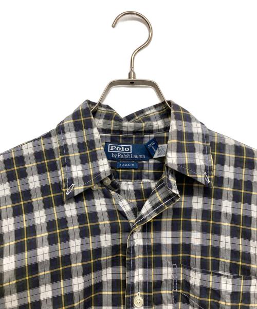POLO RALPH LAUREN（ポロ・ラルフローレン）POLO RALPH LAUREN (ポロ・ラルフローレン) チェックシャツ ネイビー サイズ:XSの古着・服飾アイテム
