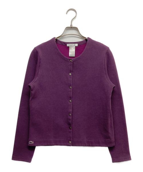 LACOSTE（ラコステ）LACOSTE (ラコステ) スナップボタンカーディガン パープル サイズ:36の古着・服飾アイテム