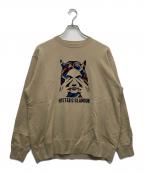 Hysteric Glamourヒステリックグラマー）の古着「SEE NO EVIL刺繍 スウェット」｜ベージュ