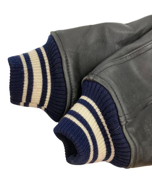 AVIREX（アヴィレックス）AVIREX (アヴィレックス) レザーヴァーシティジャケット ブラック サイズ:XSの古着・服飾アイテム