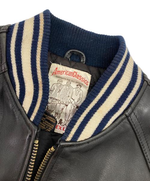 AVIREX（アヴィレックス）AVIREX (アヴィレックス) レザーヴァーシティジャケット ブラック サイズ:XSの古着・服飾アイテム