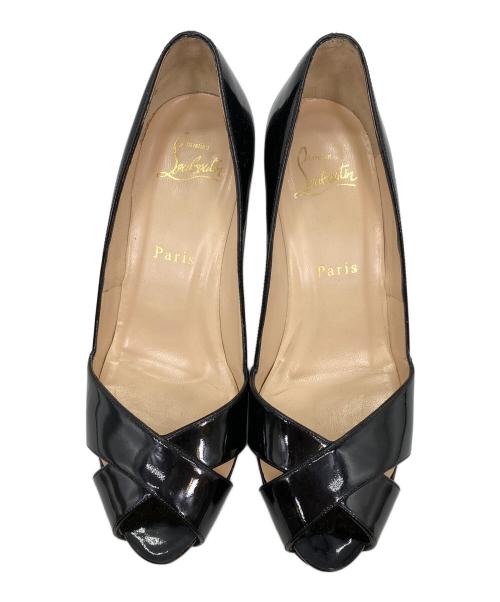 Christian Louboutin（クリスチャン・ルブタン）Christian Louboutin (クリスチャン・ルブタン) オープントゥーパンプス ブラック サイズ:36の古着・服飾アイテム