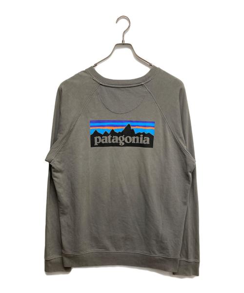 Patagonia（パタゴニア）Patagonia (パタゴニア) Pロゴクルーネックスウェット グレー サイズ:ＸＬの古着・服飾アイテム
