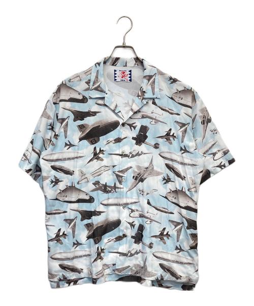 son of the cheese（（サノバチーズ））son of the cheese (（サノバチーズ）) PLANE SHIRT ブルー サイズ:Lの古着・服飾アイテム