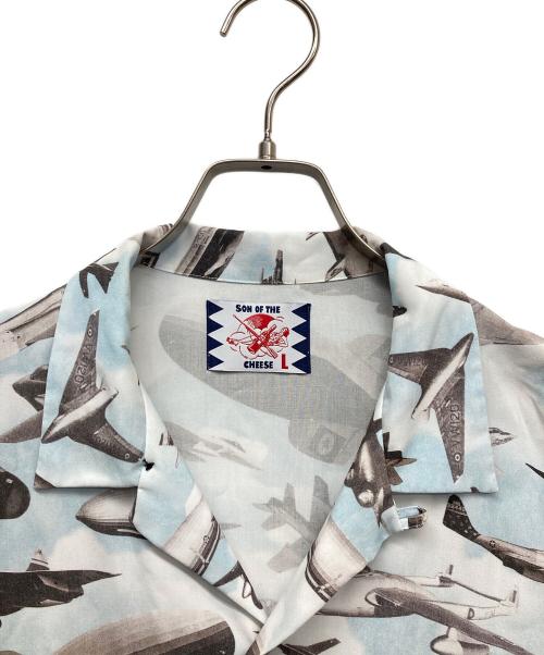 son of the cheese（（サノバチーズ））son of the cheese (（サノバチーズ）) PLANE SHIRT ブルー サイズ:Lの古着・服飾アイテム