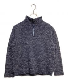 JOSEPH ABBOUD（ジョセフアブード）の古着「ネップツィードジャージー ハーフZIPカットソー」｜ネイビー