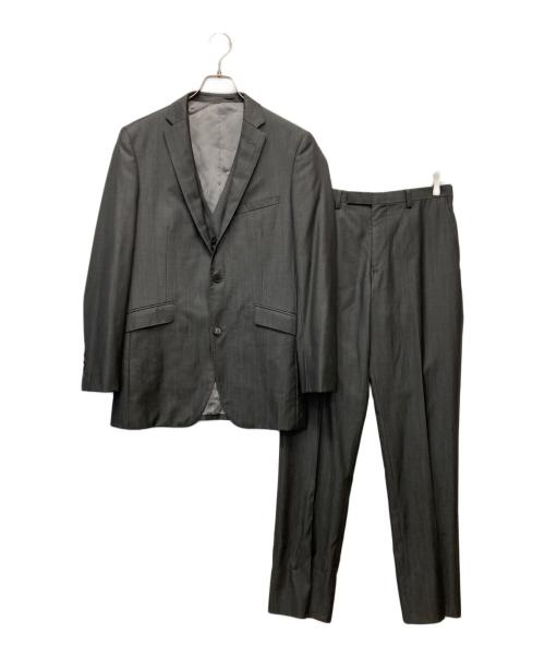 BURBERRY BLACK LABEL（バーバリーブラックレーベル）BURBERRY BLACK LABEL (バーバリーブラックレーベル) 3ピースセットアップスーツ ブラック サイズ:40Rの古着・服飾アイテム