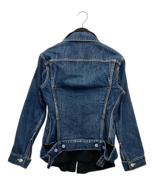 YOHJI YAMAMOTO（ヨウジヤマモト）YOHJI YAMAMOTO (ヨウジヤマモト) ウールニットドッキングデニムジャケット インディゴ サイズ:1の古着・服飾アイテム