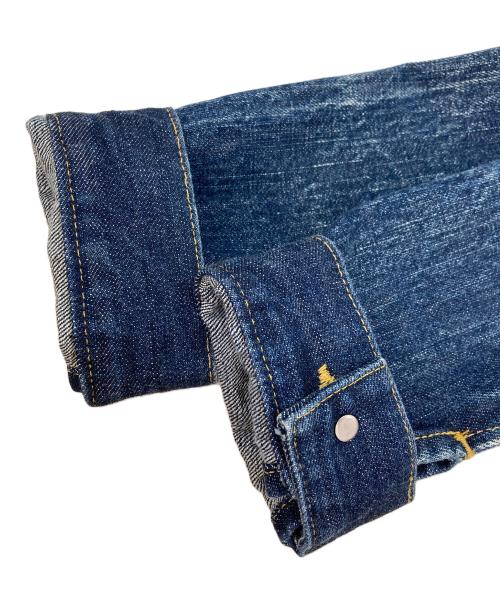 YOHJI YAMAMOTO（ヨウジヤマモト）YOHJI YAMAMOTO (ヨウジヤマモト) ウールニットドッキングデニムジャケット インディゴ サイズ:1の古着・服飾アイテム