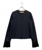 MARNIマルニ）の古着「ノーカラージャケット」｜ネイビー