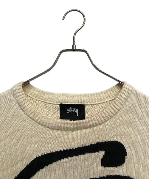 stussy（ステューシー）stussy (ステューシー) Curly S Sweater ベージュ サイズ:Lの古着・服飾アイテム
