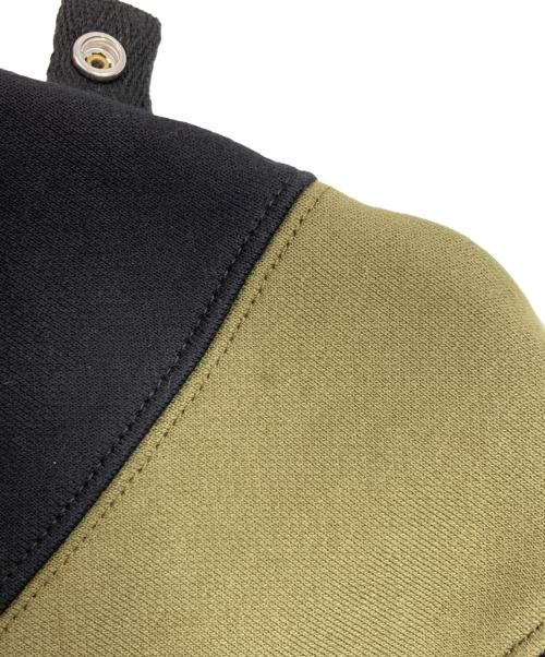 PHINGERIN（フィンガリン）PHINGERIN (フィンガリン) BORDER PATCH HOODIE ブラック サイズ:Lの古着・服飾アイテム