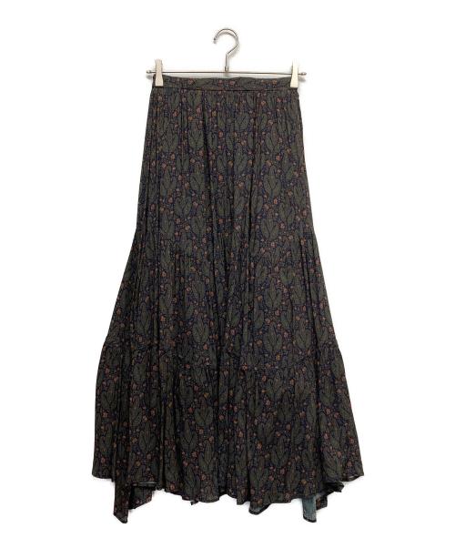 BEARDSLEY（ビアズリー）BEARDSLEY (ビアズリー) ペイズリーギャザースカート グリーン サイズ:F 未使用品の古着・服飾アイテム