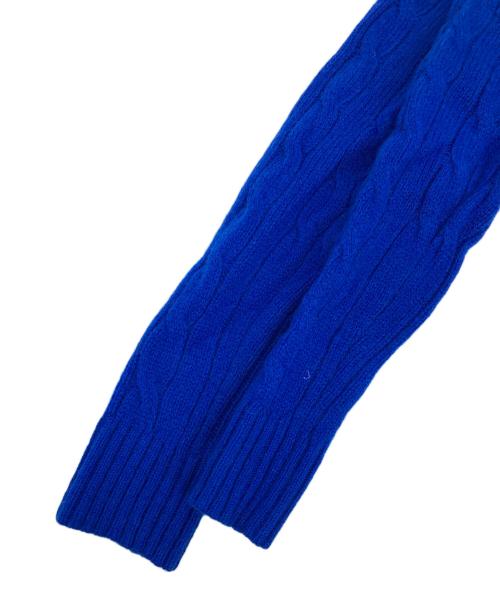 POLO RALPH LAUREN（ポロ・ラルフローレン）POLO RALPH LAUREN (ポロ・ラルフローレン) カシミヤ混ケーブルニット ブルー サイズ:Sの古着・服飾アイテム