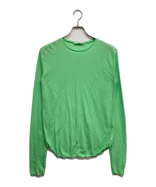 THE SHINZONE（ザ シンゾーン）THE SHINZONE (ザ シンゾーン) SHEER GAUZE LONG SLEEVE TEE グリーン サイズ:FOの古着・服飾アイテム
