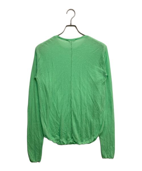 THE SHINZONE（ザ シンゾーン）THE SHINZONE (ザ シンゾーン) SHEER GAUZE LONG SLEEVE TEE グリーン サイズ:FOの古着・服飾アイテム