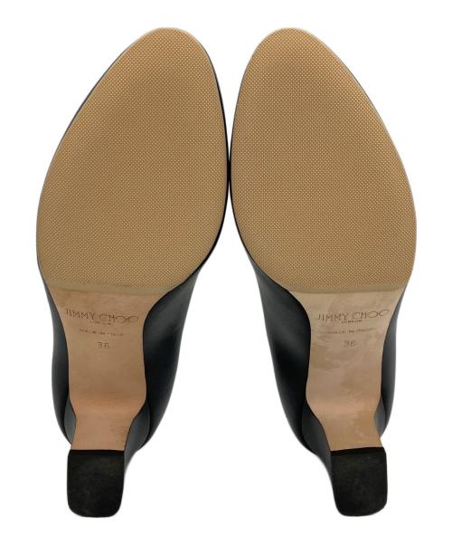 JIMMY CHOO（ジミーチュウ）JIMMY CHOO (ジミーチュウ) レザーパンプス ブラック サイズ:36の古着・服飾アイテム
