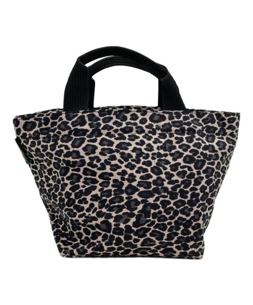 Herve Chapelier（エルベシャプリエ）Herve Chapelier (エルベシャプリエ) ヒョウ柄ナイロン舟型トートM ブラックの古着・服飾アイテム