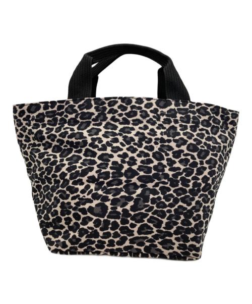 Herve Chapelier（エルベシャプリエ）Herve Chapelier (エルベシャプリエ) ヒョウ柄ナイロン舟型トートM ブラックの古着・服飾アイテム