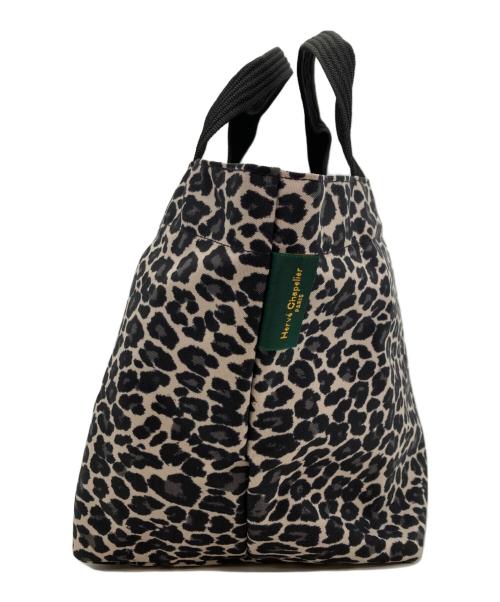 Herve Chapelier（エルベシャプリエ）Herve Chapelier (エルベシャプリエ) ヒョウ柄ナイロン舟型トートM ブラックの古着・服飾アイテム