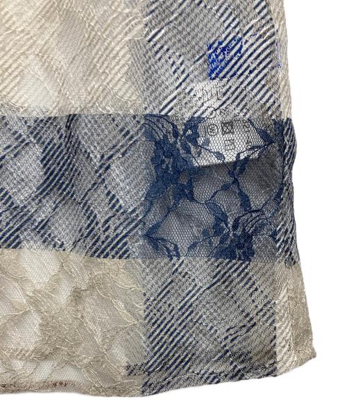 BLUE LABEL CRESTBRIDGE（ブルーレーベルクレストブリッジ）BLUE LABEL CRESTBRIDGE (ブルーレーベルクレストブリッジ) チェックブラウス グレー サイズ:38の古着・服飾アイテム