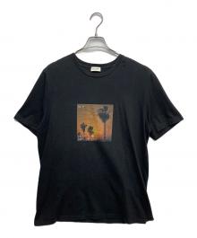 Saint Laurent Paris（サンローランパリ）の古着「サンセット転写プリント付きTシャツ」｜ブラック