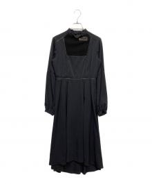 LOKITHO（ロキト）の古着「ブラウスワンピース」｜ブラック