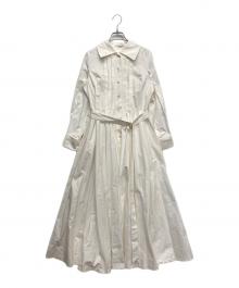 foufou（フーフー ザドレス）の古着「front tuck button one piece」｜ホワイト