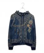 DOLCE & GABBANAドルチェ＆ガッバーナ）の古着「総柄 プリントジップパーカー」｜ネイビー