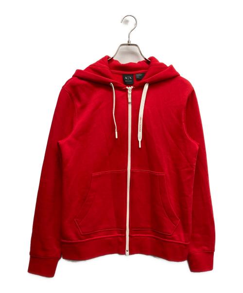 ARMANI EXCHANGE（アルマーニ エクスチェンジ）ARMANI EXCHANGE (アルマーニ エクスチェンジ) ジップパーカー レッド サイズ:Mの古着・服飾アイテム