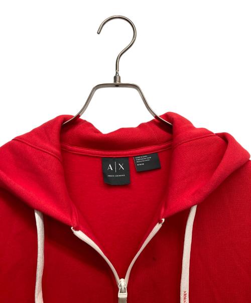 ARMANI EXCHANGE（アルマーニ エクスチェンジ）ARMANI EXCHANGE (アルマーニ エクスチェンジ) ジップパーカー レッド サイズ:Mの古着・服飾アイテム
