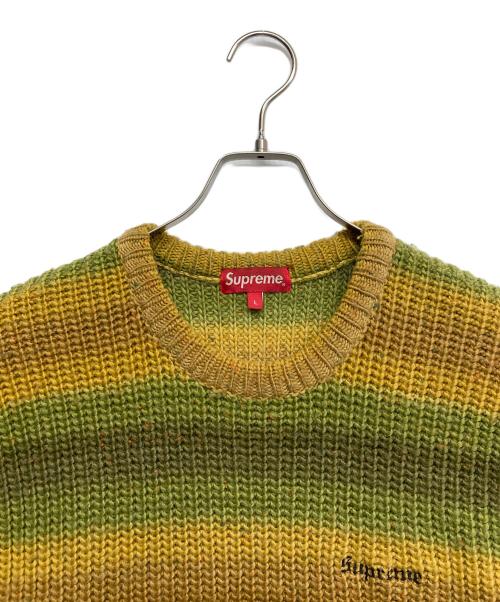 SUPREME（シュプリーム）Supreme (シュプリーム) Ombre Stipe Sweater イエロー サイズ:Lの古着・服飾アイテム