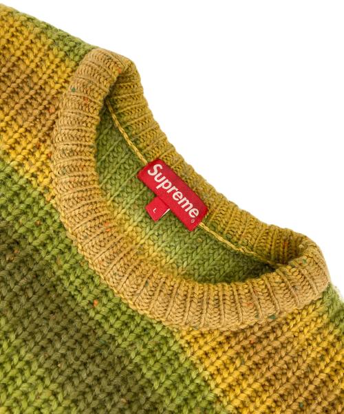 SUPREME（シュプリーム）Supreme (シュプリーム) Ombre Stipe Sweater イエロー サイズ:Lの古着・服飾アイテム