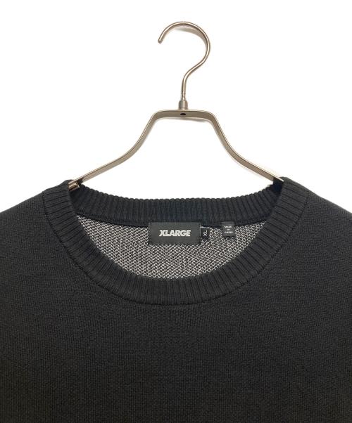 X-LARGE（エクストララージ）X-LARGE (エクストララージ) SLANTED OG CREWNECK KNIT TOP ブラック サイズ:XLの古着・服飾アイテム