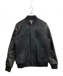 PRO STANDARD（プロスタンダード）の古着「NEW YORK YANKEES TRIPLE BLACK VARSITY JACKET」｜ブラック