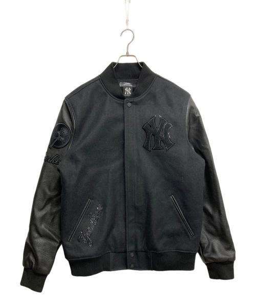 PRO STANDARD（プロスタンダード）PRO STANDARD (プロスタンダード) NEW YORK YANKEES TRIPLE BLACK VARSITY JACKET ブラック サイズ:XLの古着・服飾アイテム