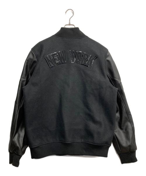 PRO STANDARD（プロスタンダード）PRO STANDARD (プロスタンダード) NEW YORK YANKEES TRIPLE BLACK VARSITY JACKET ブラック サイズ:XLの古着・服飾アイテム