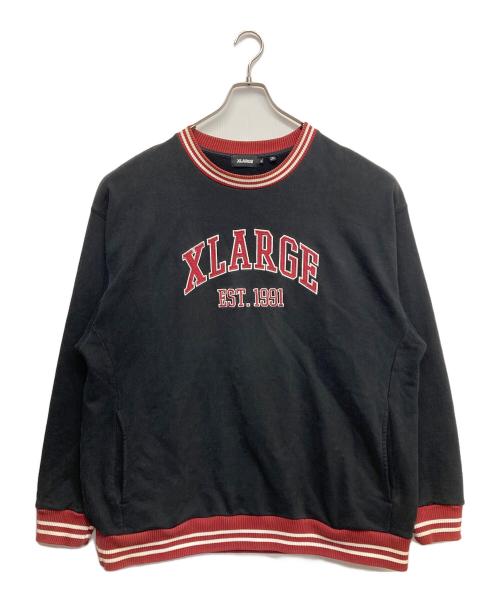X-LARGE（エクストララージ）X-LARGE (エクストララージ) クルーネックスウェット ブラック サイズ:XLの古着・服飾アイテム