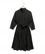 tricot COMME des GARCONSトリココムデギャルソン）の古着「プリーツ スプリングコート」｜ブラック