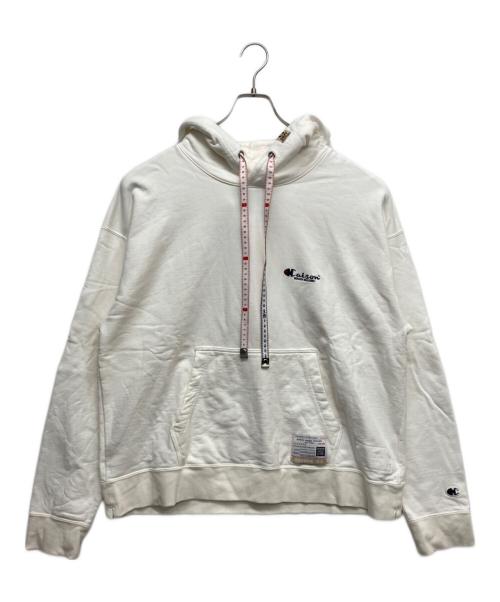 MIHARA YASUHIRO（ミハラヤスヒロ）MIHARA YASUHIRO (ミハラヤスヒロ) embroideried hoodie ホワイト サイズ:48の古着・服飾アイテム