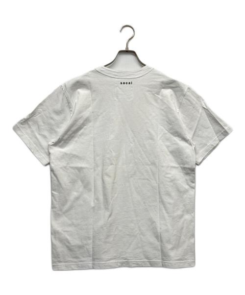 sacai（サカイ）sacai (サカイ) KAWS (カウズ) Flock Print T-Shirt ホワイト サイズ:3の古着・服飾アイテム