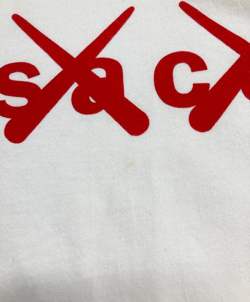 sacai（サカイ）sacai (サカイ) KAWS (カウズ) Flock Print T-Shirt ホワイト サイズ:3の古着・服飾アイテム
