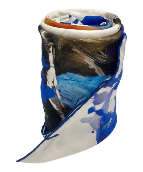 LOUIS VUITTON（ルイ ヴィトン）LOUIS VUITTON (ルイ ヴィトン) 水彩画柄大判スカーフ ホワイトの古着・服飾アイテム