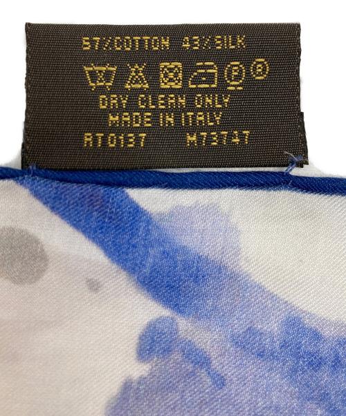 LOUIS VUITTON（ルイ ヴィトン）LOUIS VUITTON (ルイ ヴィトン) 水彩画柄大判スカーフ ホワイトの古着・服飾アイテム