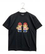 A BATHING APEア ベイシング エイプ）の古着「PUFFY VS BABY MILO プリントTシャツ」｜ブラック