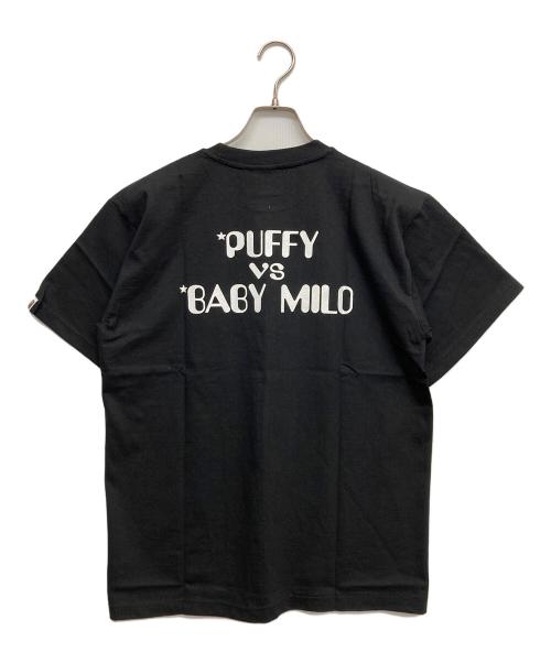 A BATHING APE（ア ベイシング エイプ）A BATHING APE (ア ベイシング エイプ) PUFFY VS BABY MILO プリントTシャツ ブラック サイズ:Lの古着・服飾アイテム