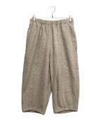 HUIS.×尾州ハウス×ビジュウ）の古着「ウールフランネルバルーンパンツ」｜ベージュ